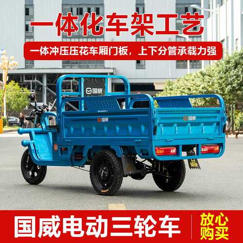 国威GW18000DZH-6电动三轮车 货运农用拉货搬运车农村电瓶三蹦子