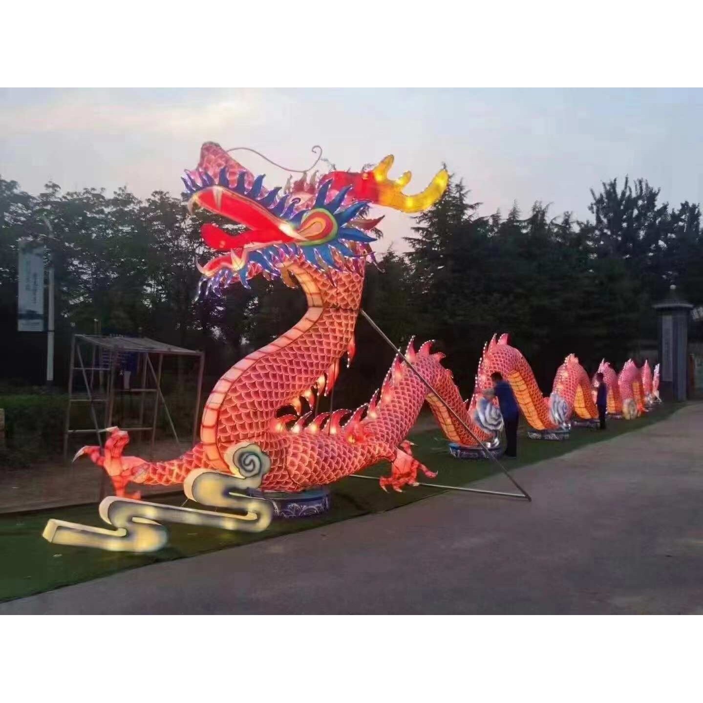 2024年元宵龙年花灯灯会大型发光巨龙夜市景区户外摆件