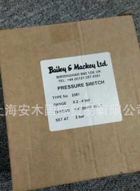 英国贝利开关Bailey&Mackey压力开关1381 2-28BAR 10A 250V