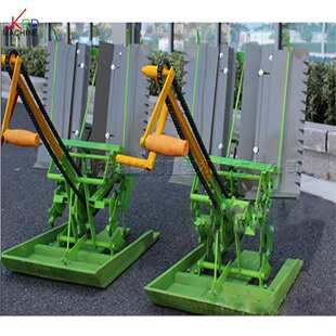 Rice transplanting machinery 手摇式插秧机 双行步退式插秧机