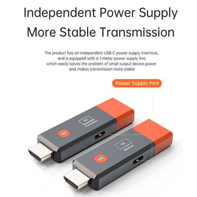 无线HDMI传输器50米同屏器电脑笔记本无线投屏迷你wireless  HDMI