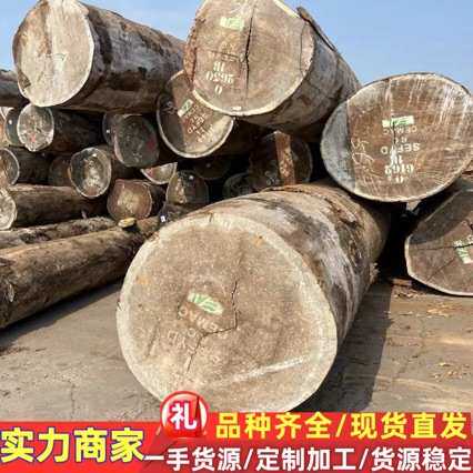 绿柄桑 非洲菠萝格古建祠堂别墅工程圆柱防腐木板材 非洲柚木原木