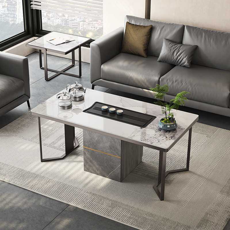 茶几办公室泡茶带电磁炉烧水壶套装一体岩板功夫茶几茶台简约现代