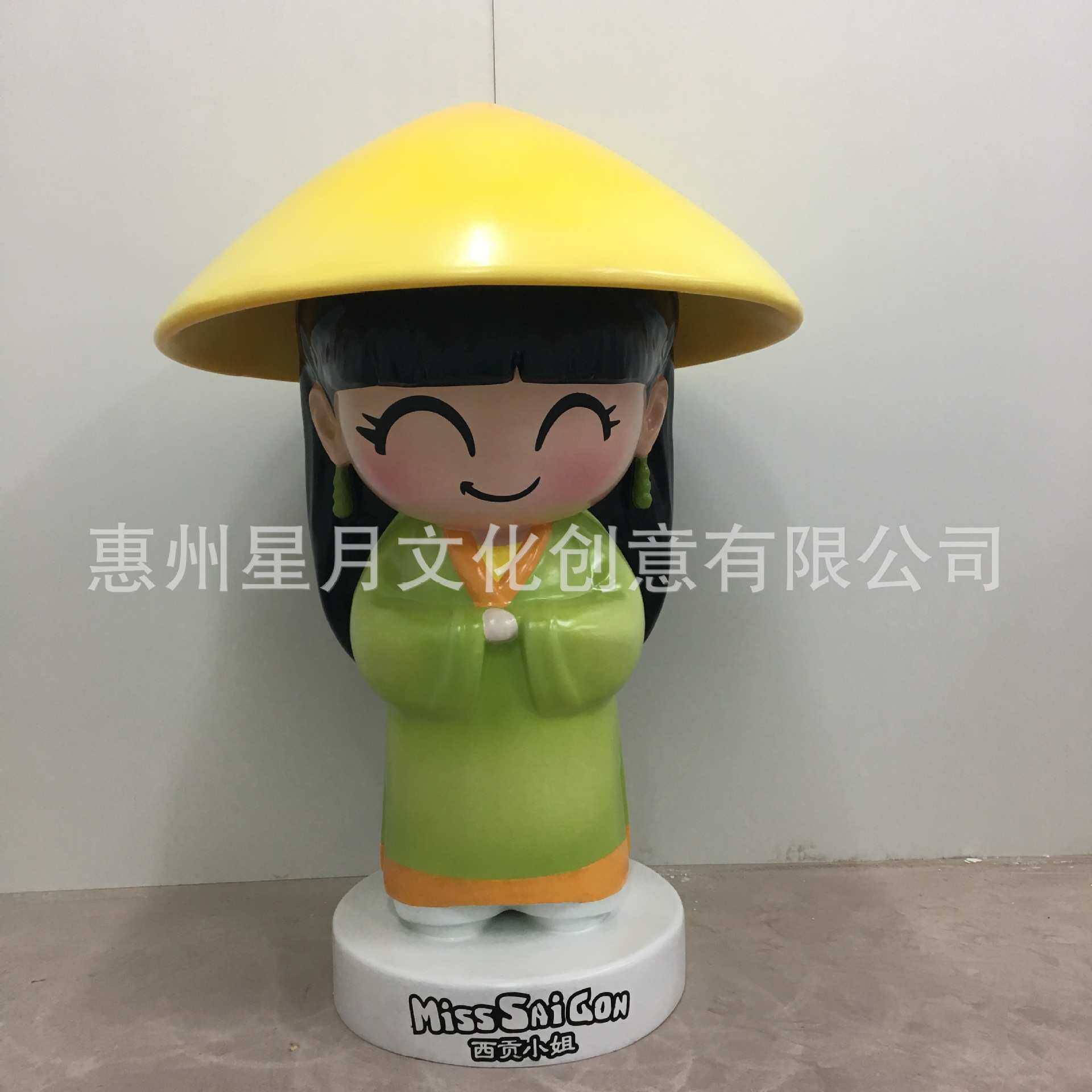 玻璃钢卡通雕塑制作 室内商场门店卡通人物形象公仔景观装饰摆件