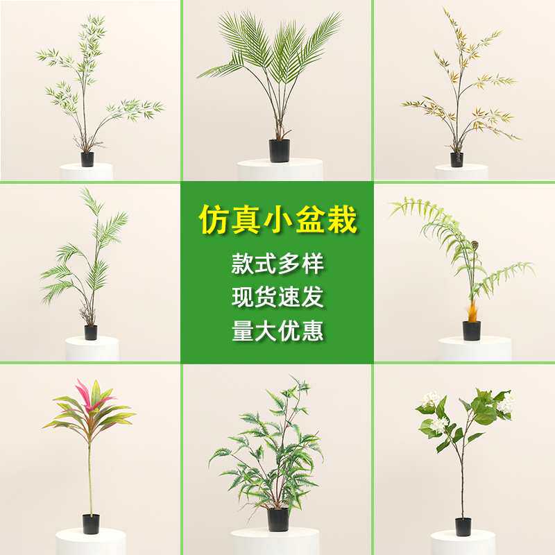 仿真绿植小盆栽居家室内餐桌假植物装饰摆件室外摄影道具仿生造景