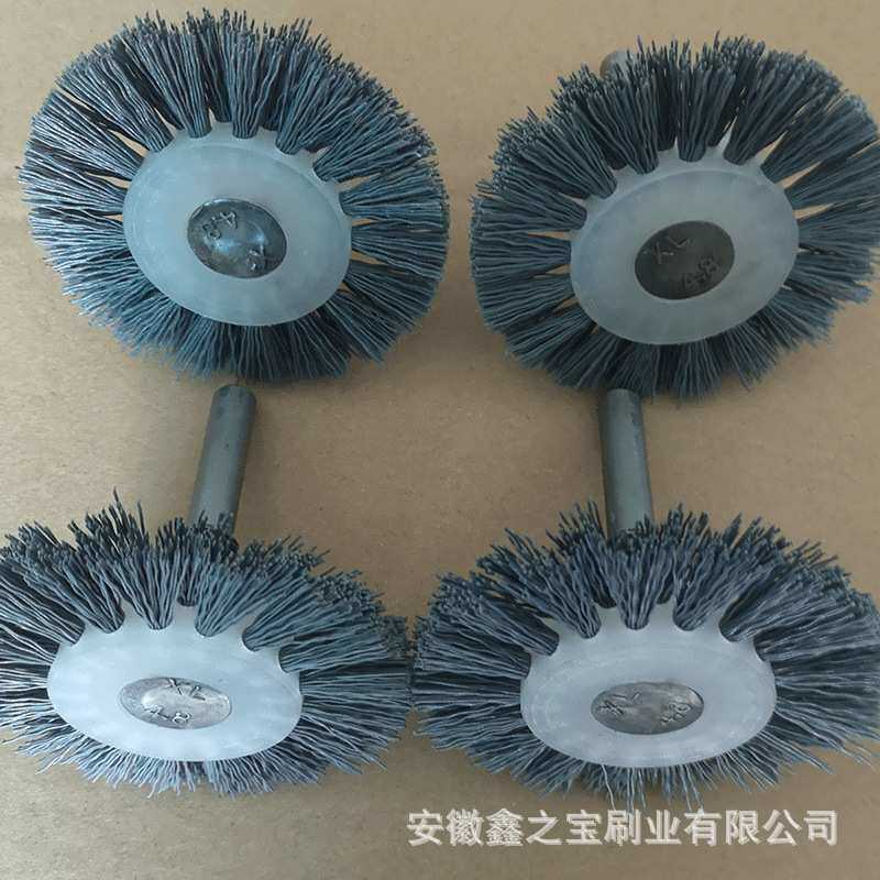 供应磨料丝打磨花头 T型抛光刷木工电动工具根雕崖栢木雕抛光刷