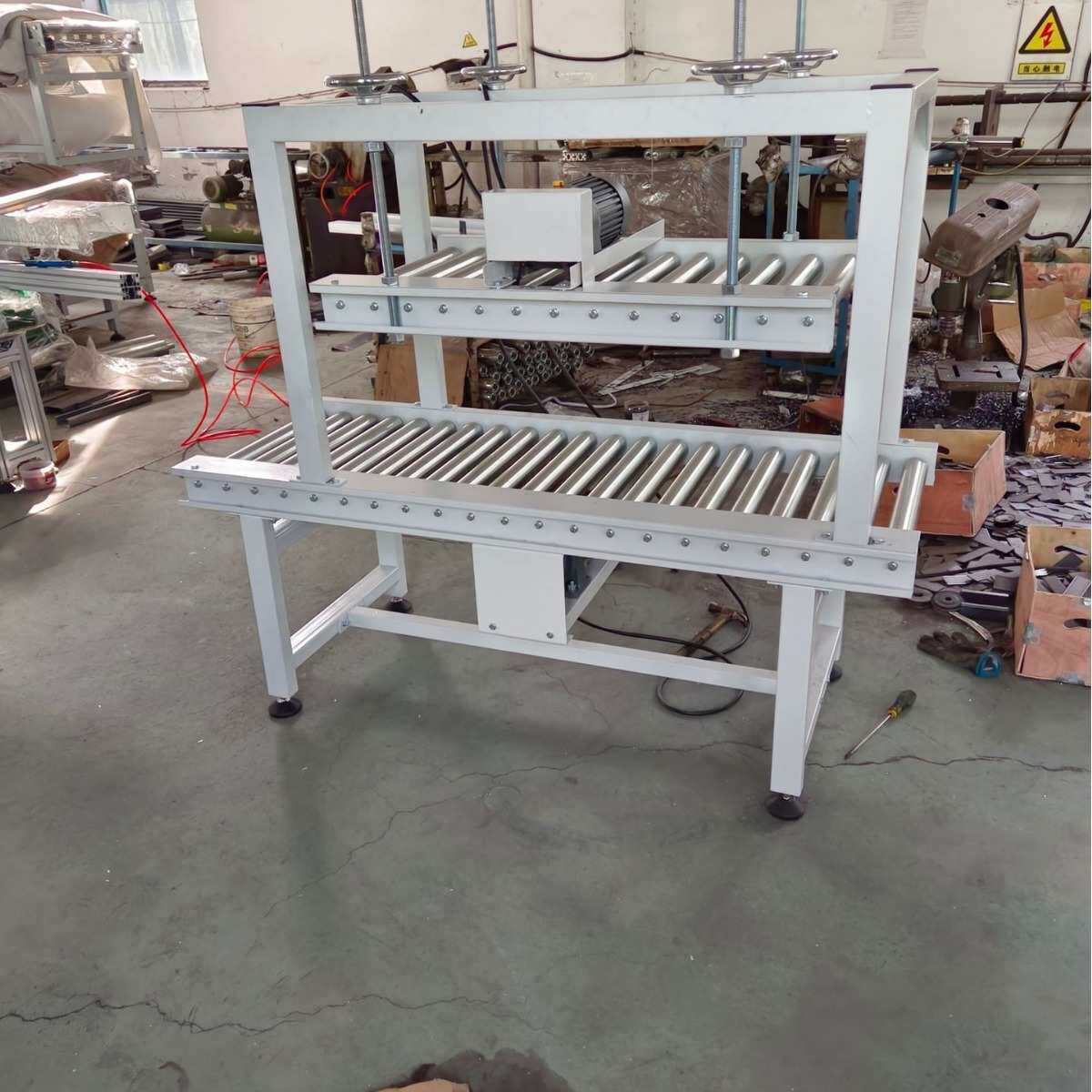 10-25升广口机油桶封盖 压盖滚筒输送机 塑料桶压盖输送机