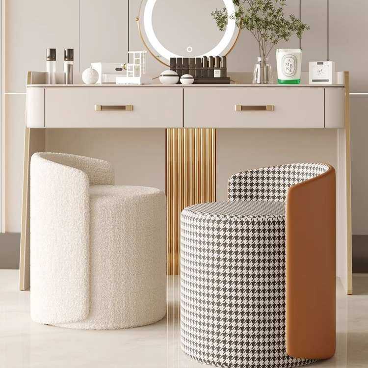 北欧化妆凳家用梳妆台凳子网红拍照现代客厅轻奢椅简约美甲矮圆凳,3C数码配件,摄像机配件,淘宝优惠券,粉丝福利购,淘宝优惠卷