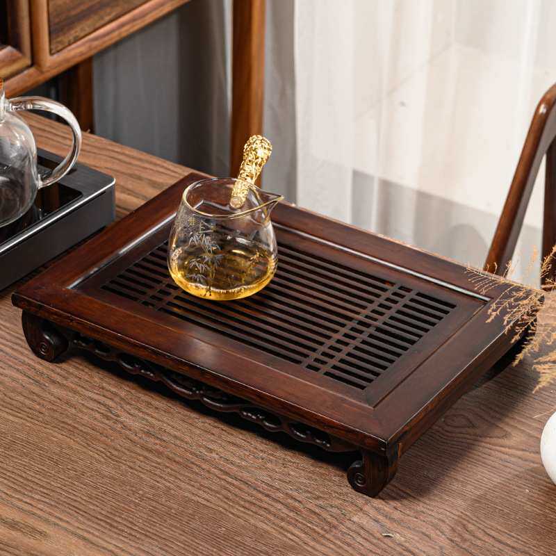 九竹茶盘家用客厅排蓄水抽屉式竹制干泡台沥水茶托茶海功夫茶具