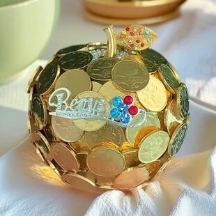 硬币创意礼物硬币金苹果平安夜送女朋友网红爆款创意礼物硬币苹果