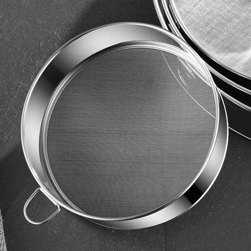 粉筛子面粉筛过滤网筛烘焙工具手持40-60目粉超细家用不锈钢筛网