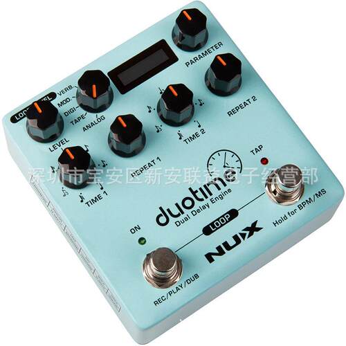 NUX duotime（NDD-6）真立体声双延迟效果器 多种延迟效果