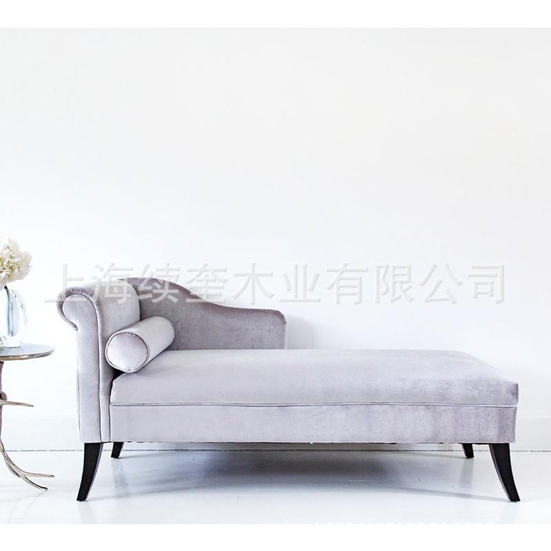 法式古典实木贵妃椅 设计师出口别墅跨境电商亚马逊供应商家具