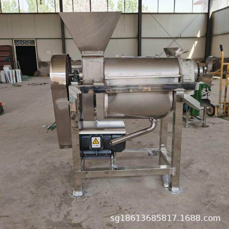 1.5T哈密瓜椰子大型渣汁分离机 复合果蔬汁液压榨机 全自动打汁机