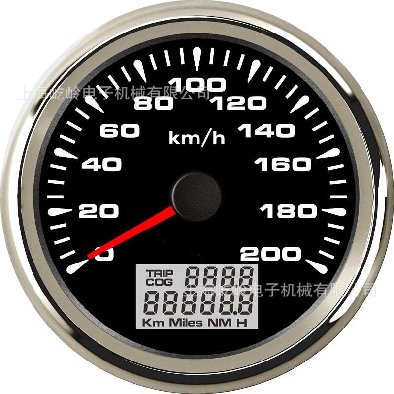 汽车赛车仪表 改装里程测速表速度表码表120 200km/h 多彩背光灯