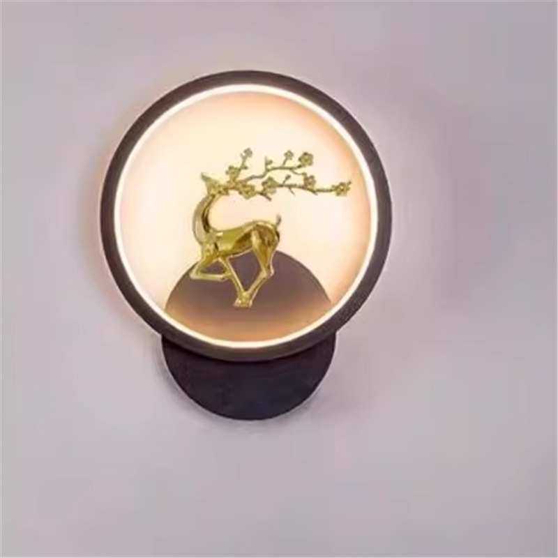 卧室床头灯装饰2025新款方圆形楼梯客厅背景墙过道现代简约壁灯