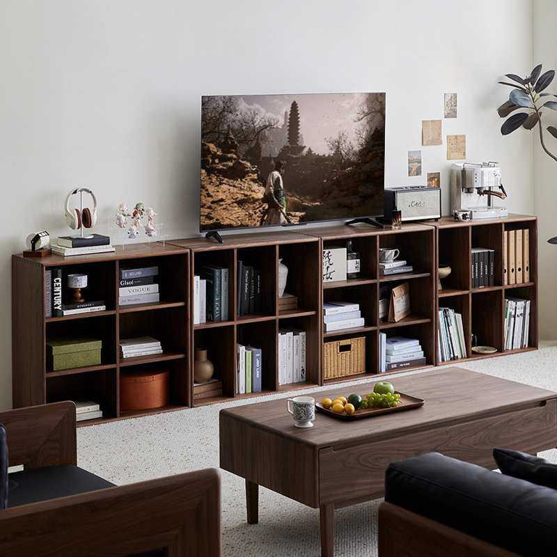崇匠家具实木矮书柜格子柜组合落地储物电视柜黑胡桃木展示柜书架,模玩/动漫/周边/娃圈三坑/桌游,模型制作工具/辅料耗材,淘宝优惠券,粉丝福利购,淘宝优惠卷