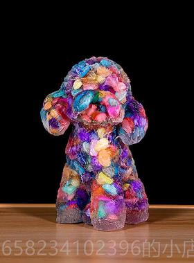 高档天然狗黑曜石迪防小摆人办公室工位情绪稳定泰神器招财件家用