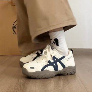 赵露思同款德训鞋女2025新款百搭厚底小白鞋时尚休闲板鞋运动鞋子