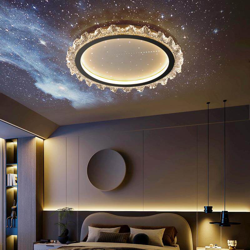 全光谱卧室灯创意星空顶吸顶灯意式温馨浪漫睡房间满天流星氛围灯