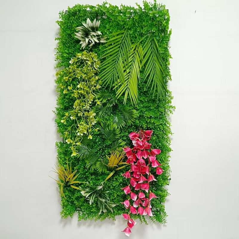仿真植物墙草坪墙塑料假花隔断栅栏背景带商场假花草绿植门头装饰