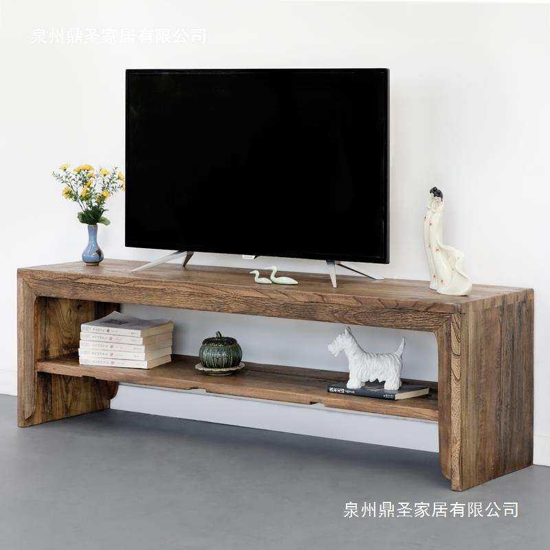 工业风电视柜 北欧实木矮柜小户型客厅地柜 门厅背景墙装饰柜子