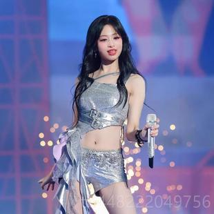 演出kpop女团ASA款 银色科技感套装 同爵士舞打郑歌 服雅娴同款 正品