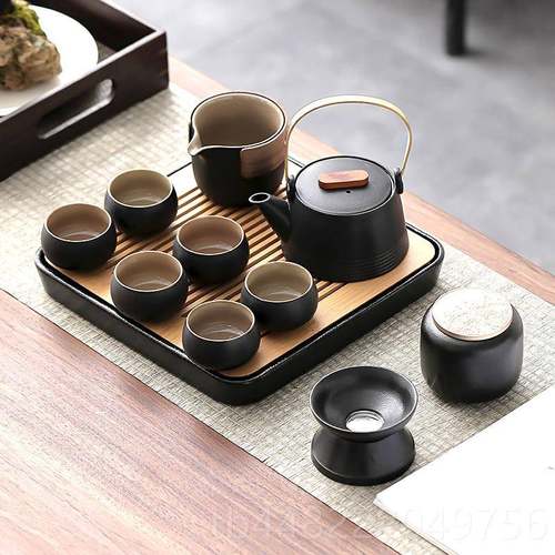 正品简约中式盘提梁壶高功夫茶具陶干泡茶档轻瓷奢家用小套装2025