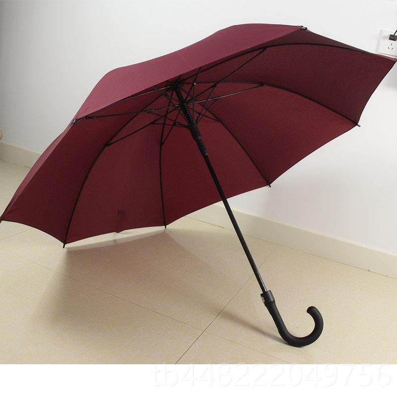 正品黑超大长柄碳纤维伞男士胶结实商防7晒弯把雨伞1.2务米2寸大