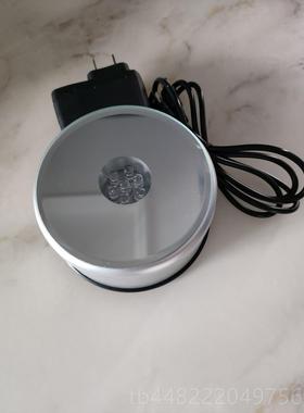 正品七光彩灯旋转座底座LED发乐灯水晶莲花玉器琉璃音工艺品摆件