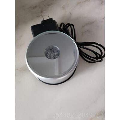 正品七光彩灯旋转座底座LED发乐灯水晶莲花玉器琉璃音工艺品摆件
