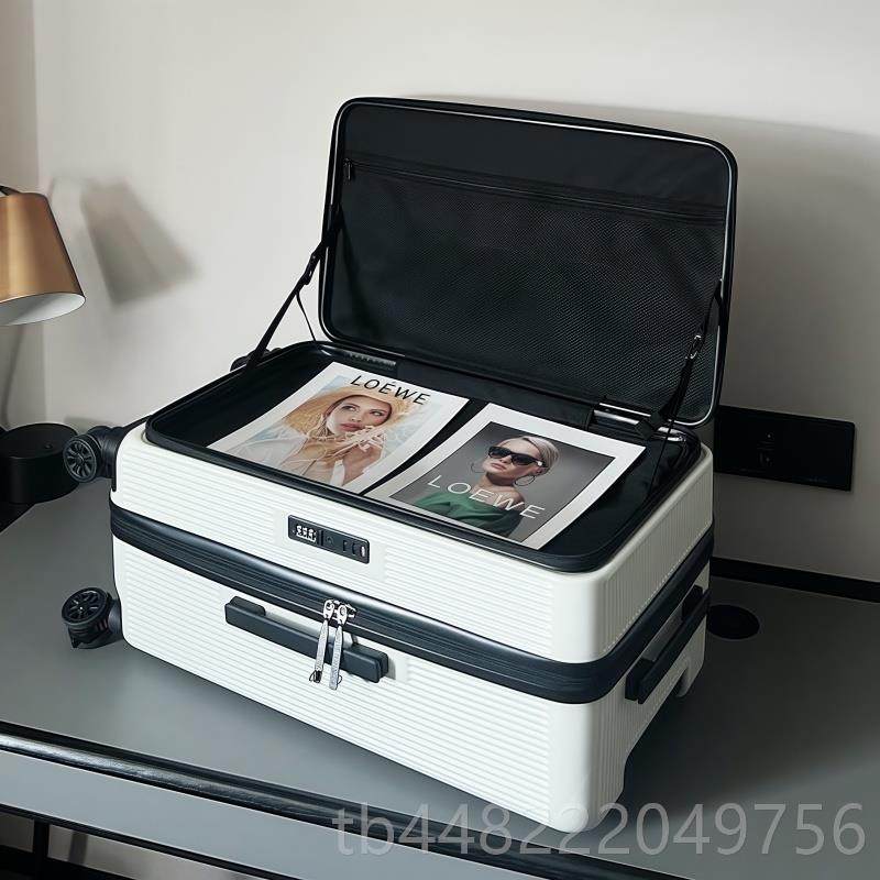 正品新款行李大箱量侧开容口双防爆拉炼层男旅行箱20寸登机翻盖拉