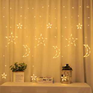 LED彩灯五角星星窗帘灯满天星 婚庆 圣诞节日灯室内装饰灯