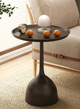 小桌子客厅家用沙发边几阳台小圆桌迷你茶几床头置物桌铁艺床头柜