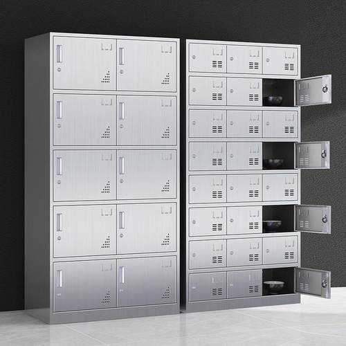 304不锈钢更衣柜员工柜浴室储物柜子健身房多门鞋柜食堂餐具碗柜