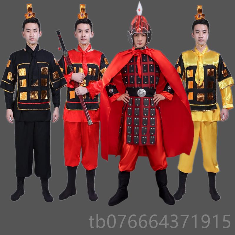 正品盔甲将军袍成花兰满战江红色士兵情景剧铠儿木童人古装舞台演