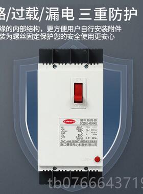 正品漏1电保护器漏DZ15LE-00A 3901 4901工地 三相四线塑壳电断箱
