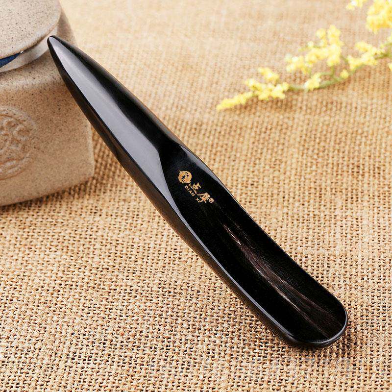 正品天然水牛角疏通经络拍痧筋颈部按摩棒点穴敲锤赶筋背棒痧擀刮