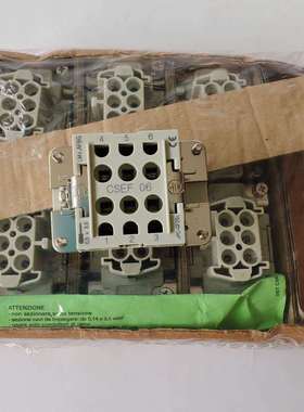 意大利ILME重载联接器CSEF 06 CSHF 06 16A 500V快速接线6孔母端