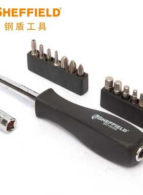 钢盾/SHEFFIELD S056011 16件套多用旋具组套换头套筒螺丝刀