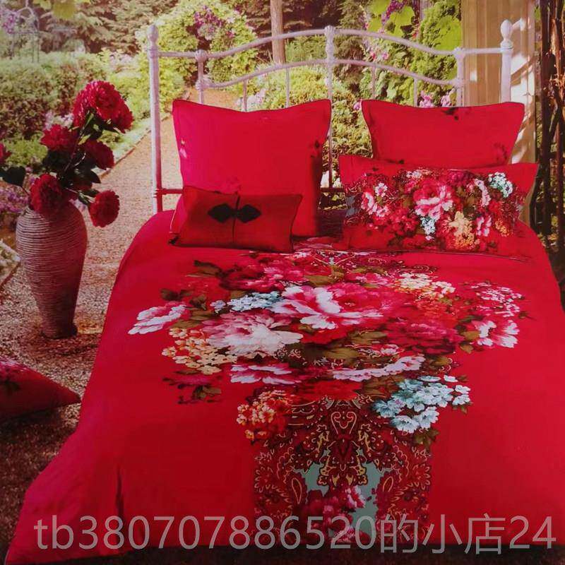 高档百子图婚庆被套全棉品绿色婚新人床绣花纯棉斜纹喜被四件套双