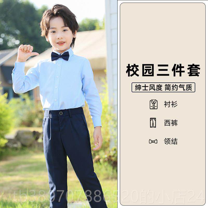 高档小学生风六一合朗唱表演服、诗歌诵班服、儿小组班服、学院表