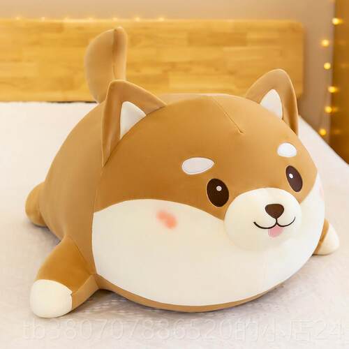 高档犬靠柴枕抱着觉可爱抱枕靠垫床上沙发玩偶睡装饰日生手工陪伴