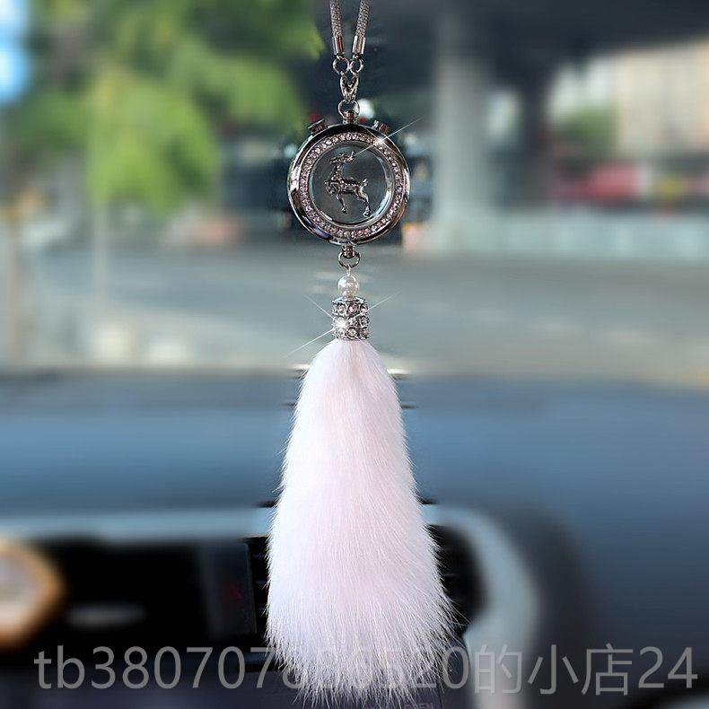 高档一平安鹿汽车挂件镶钻新路款车内档吊饰一鹿平安车香水高男士