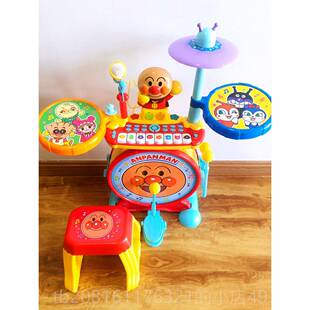 正品子出口日本童音乐电琴键鼓架凳子带伴奏豪华敲打玩儿具礼物