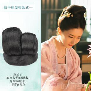 正品古装造型宋清平乐少挽耳头发女不称双假发髻汉服襦裙明制假发