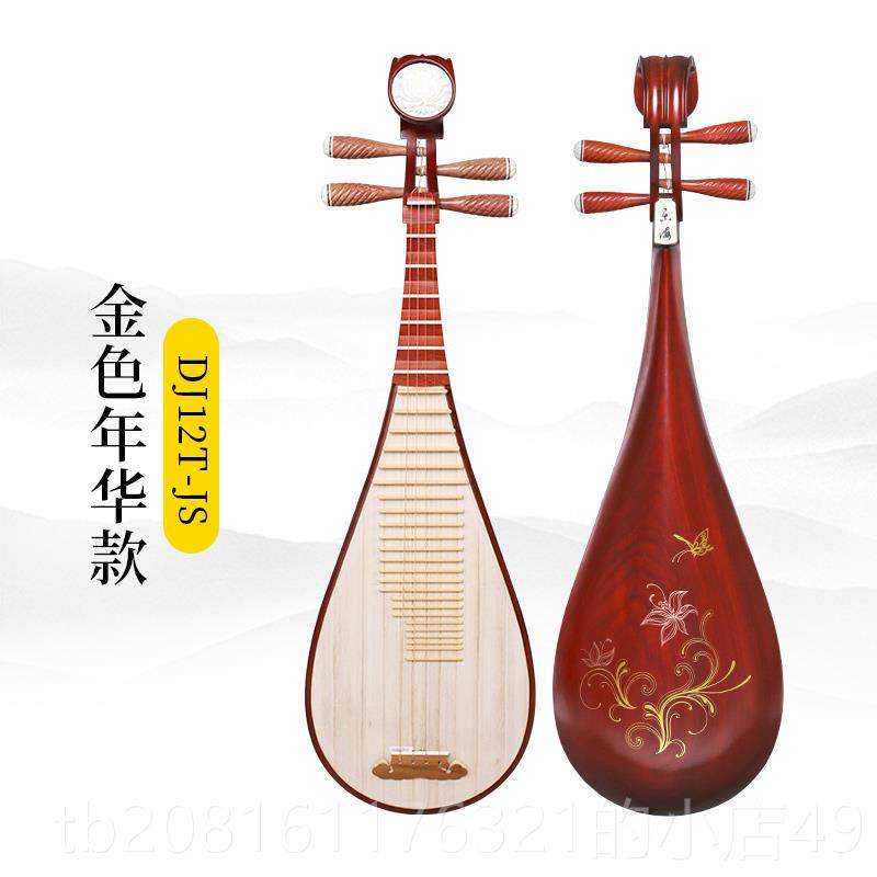 正品乐海琵琶初者器，非洲学红木，木色j，各种图案，名师钢琴精
