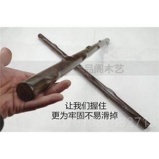 新款檀木短棍实木棍子武术长棍太极鞭车杆黑魔杖汽防身武红器木健