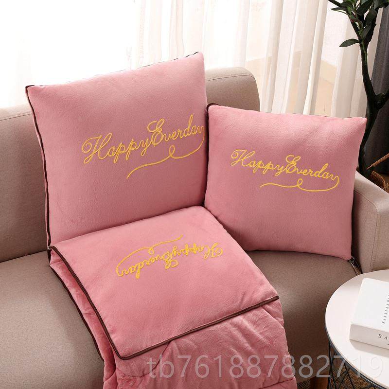 正品加厚车载抱枕被季两用车睡用四通用二合一靠枕午毯办公室午子