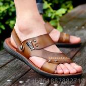 夏天装 沙滩鞋 青少年小号3男5防水36潮流37码 新款 学凉生凉拖鞋 皮软